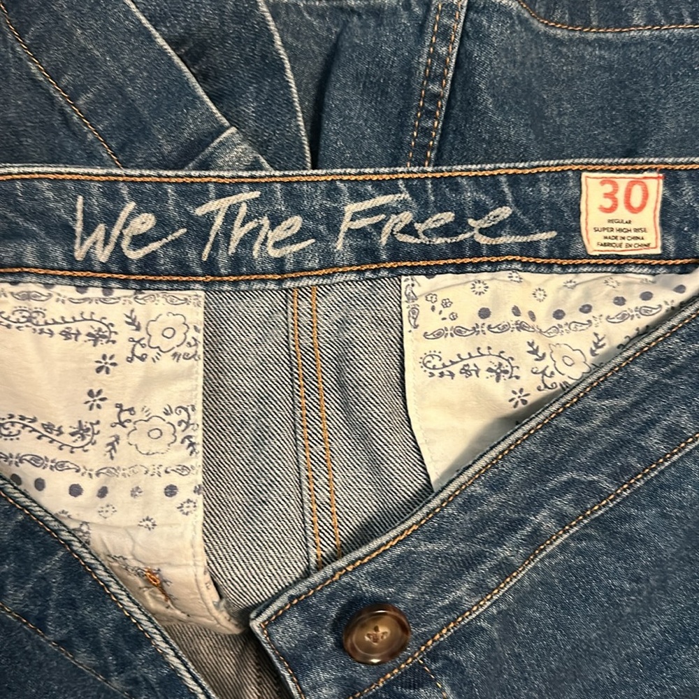 Free people denim button up skirt size 30 - Picture 3 of 3